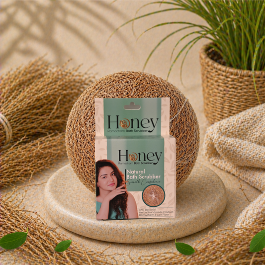 Honey Ramacham Natural Bath Scrubber (Pack of 2)