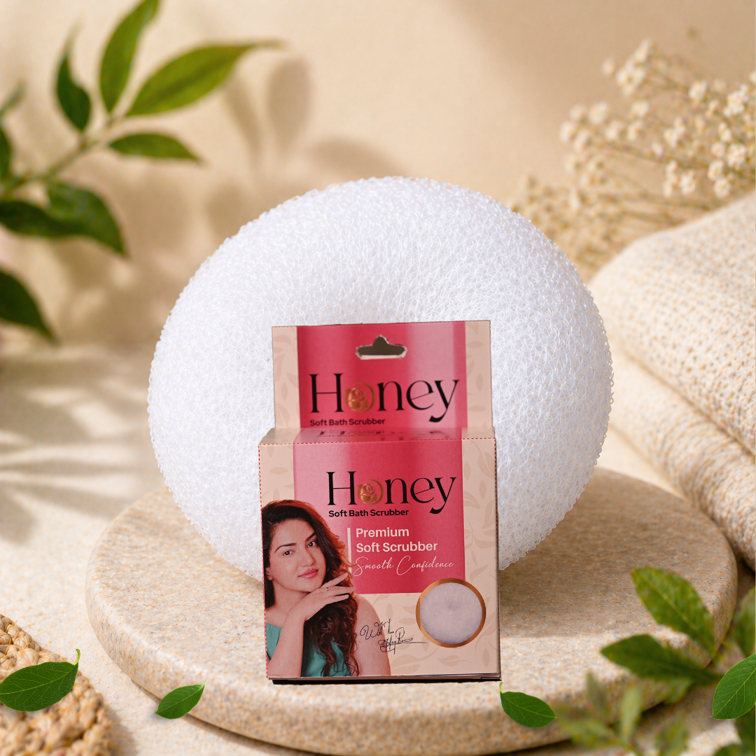 Honey Premium Soft Bath Scrubber (Pack of 2)