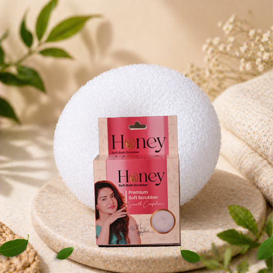 Honey Premium Soft Bath Scrubber (Pack of 2)