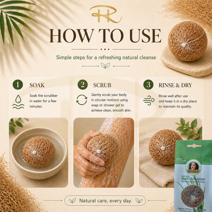Honey Ramacham Natural Bath Scrubber (Pack of 1)