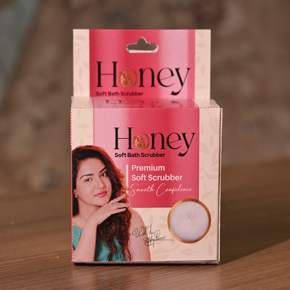 Honey Premium Soft Bath Scrubber (Pack of 2)