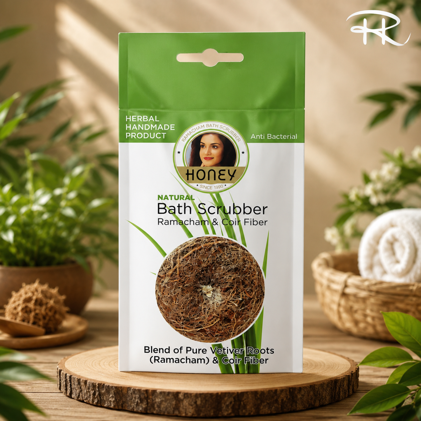 Honey Ramacham Natural Bath Scrubber (Pack of 1)