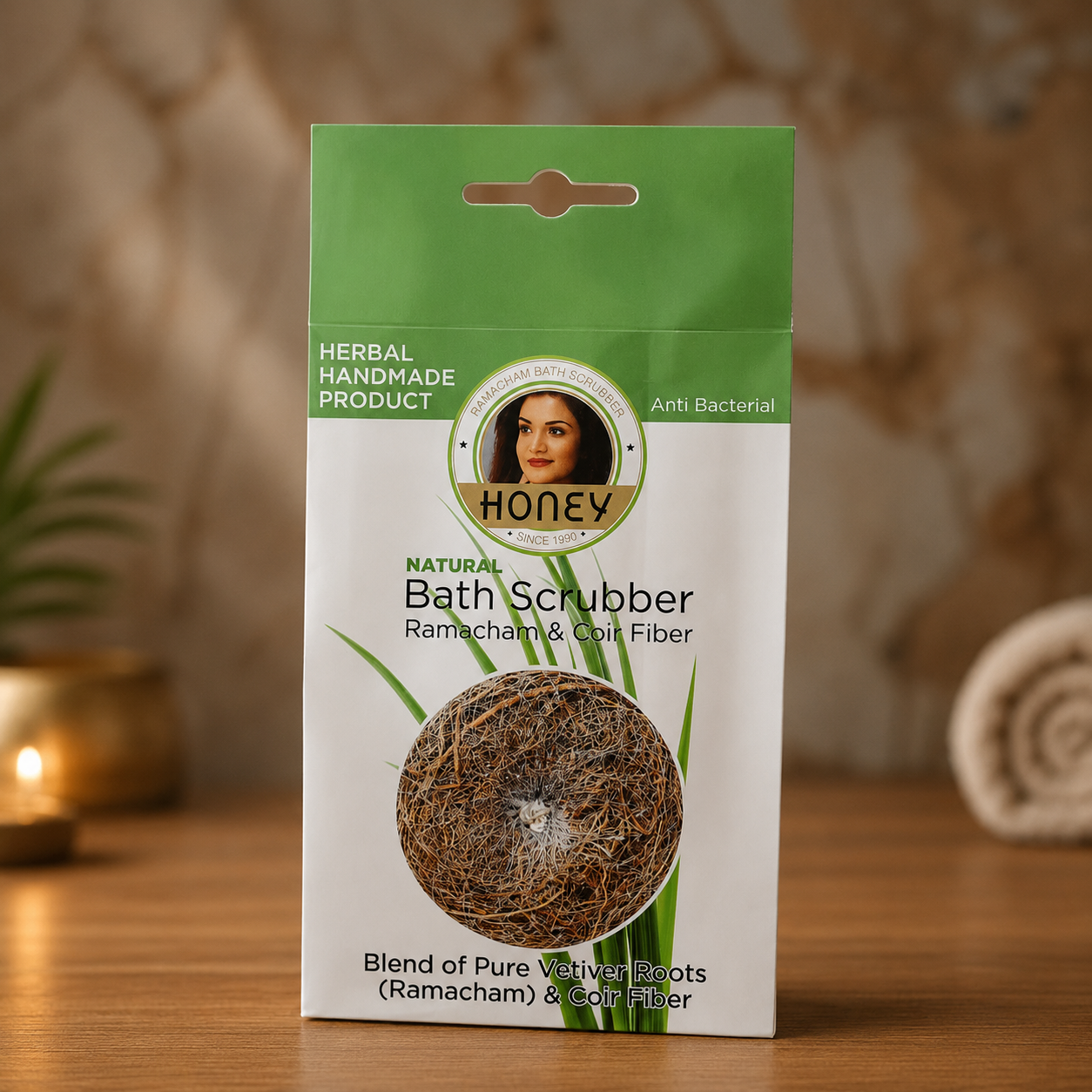 Honey Ramacham Natural Bath Scrubber (Pack of 1)