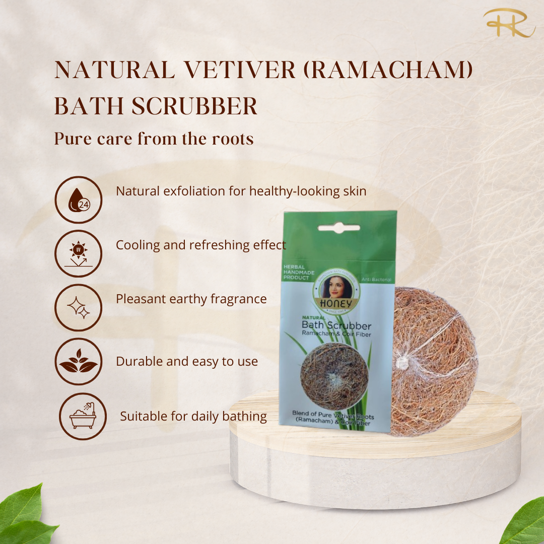 Honey Ramacham Natural Bath Scrubber (Pack of 1)